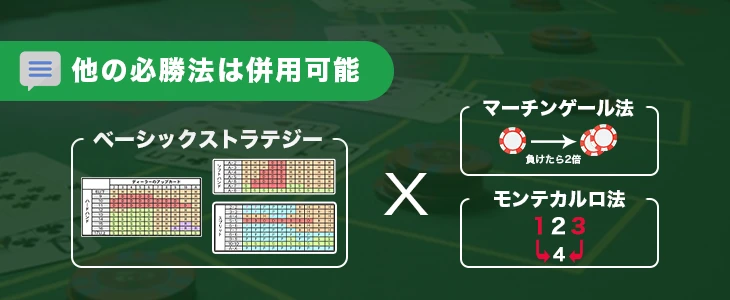 ベーシックストラテジーと他の必勝法は併用可能