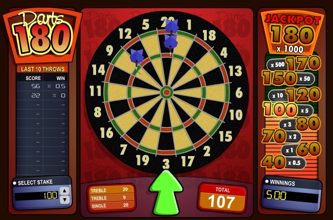 Lucky Niki (ラッキーニッキーカジノ):Darts 180(ダーツ180)