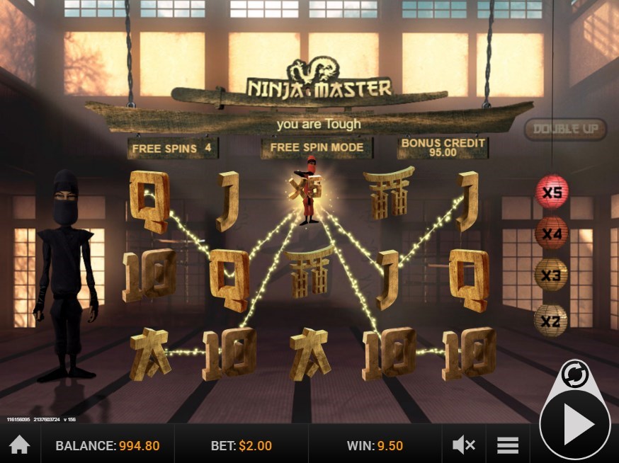 Lucky Niki (ラッキーニッキーカジノ):NINJA MASTER(ニンジャ・マスター)