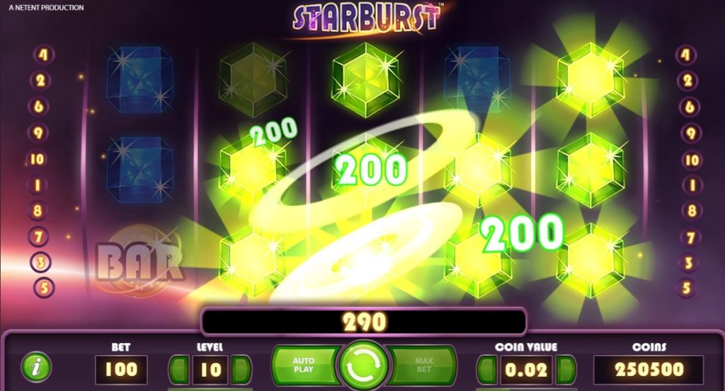 bitstarz （ビットスターズ）：Starburst（スターバースト）