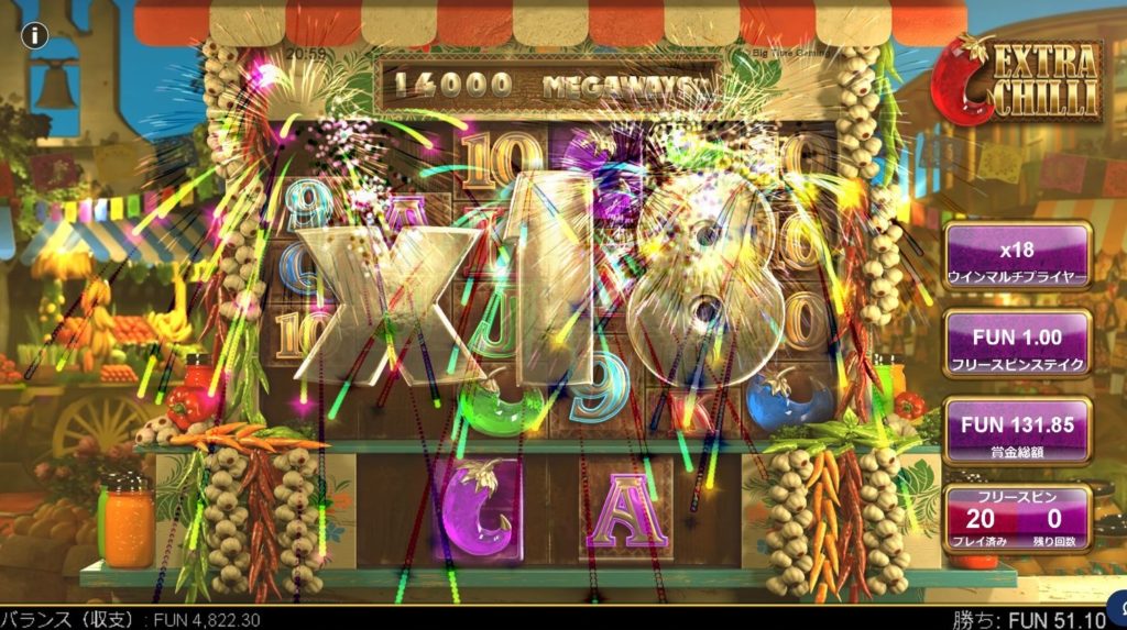 EXTRA CHILLI:FREE SPINS(フリースピン)