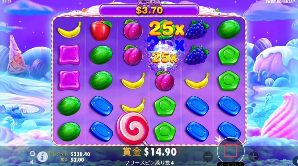 SWEET BONANZA:FREE SPINS(フリースピン)