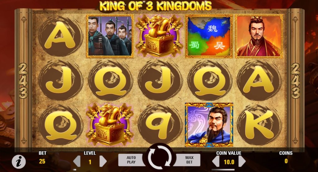 稼げるおすすめのスロット「King of 3 Kingdoms(キング・オブ・3キングダムズ)」