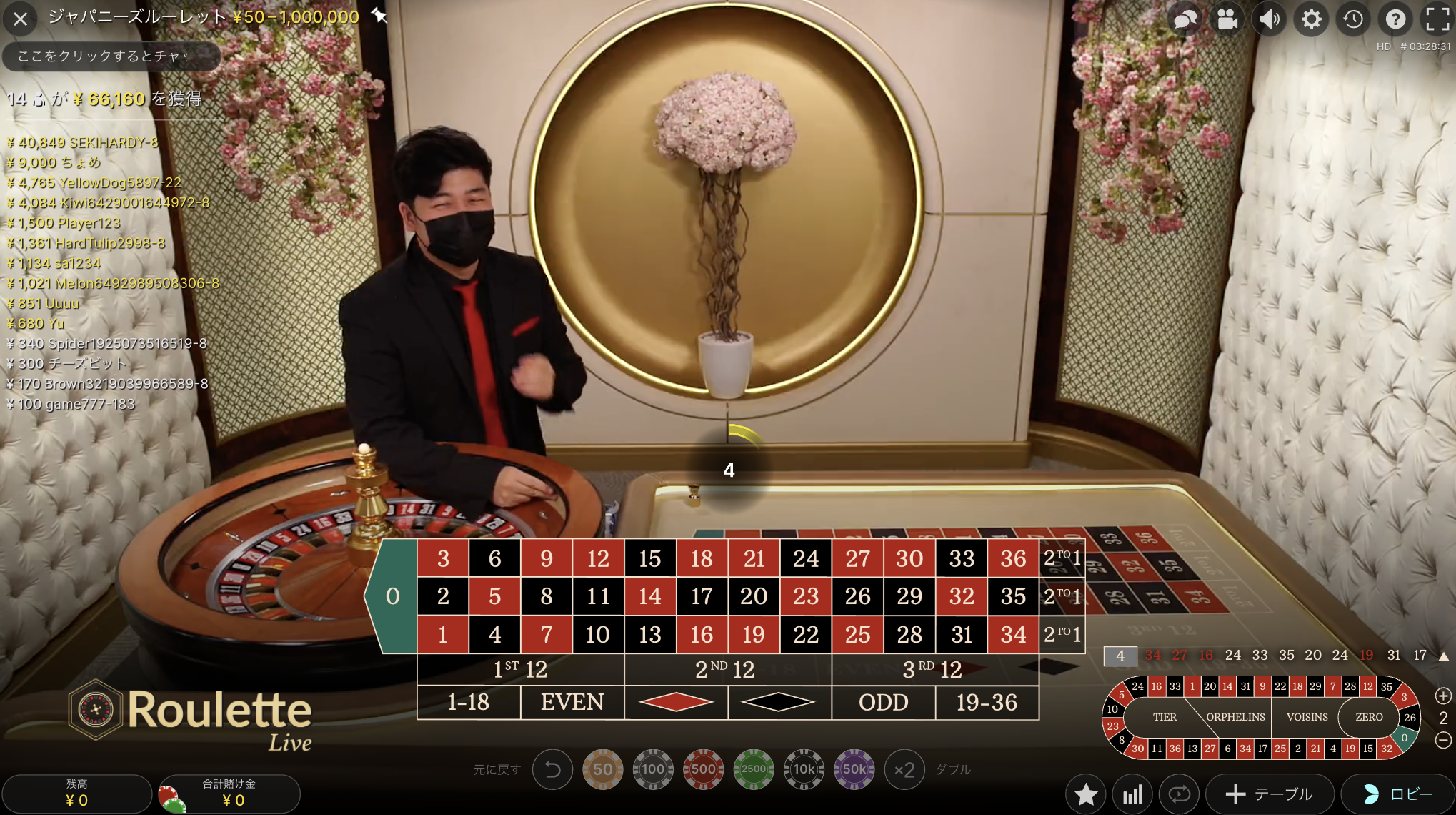 ボンズカジノ ライブ1