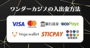 ワンダーカジノの入出金方法