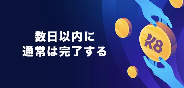 K8カジノの本人確認にかかる時間