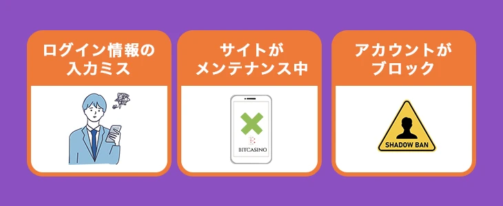 ビットカジノにログインできない時の対処法