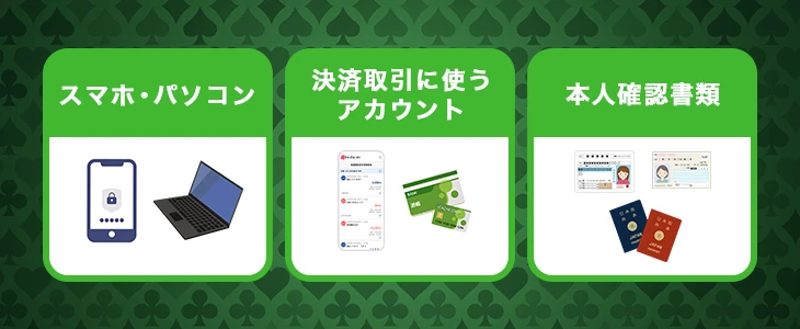 オンラインカジノを始めるアイテム