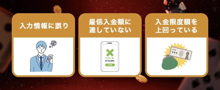 ライブカジノハウスで入金できない時の原因と解決法