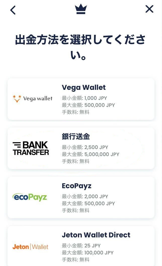 リリベットの出金方法