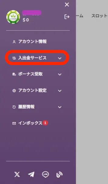ワンダーカジノの入出金サービス