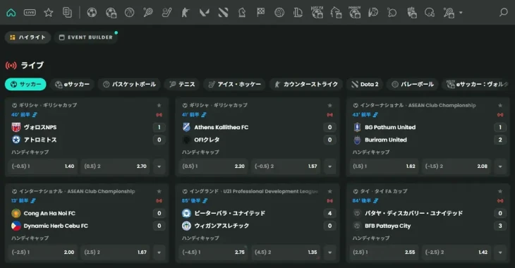 ベットゴートのスポーツブック